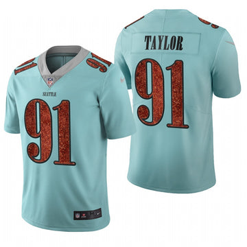 Darrell Taylor Seattle Seahawks blue jersey