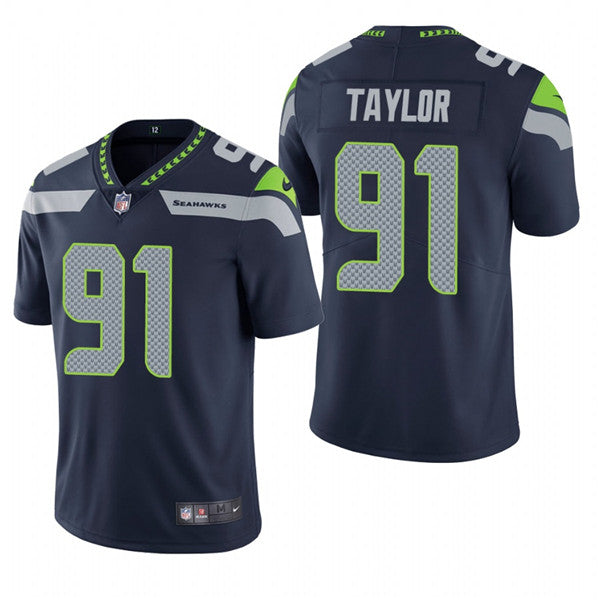 Darrell Taylor Seattle Seahawks navy jersey