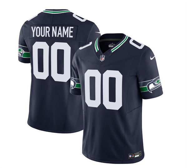 Custom Seattle Seahawks navy FUSE jersey