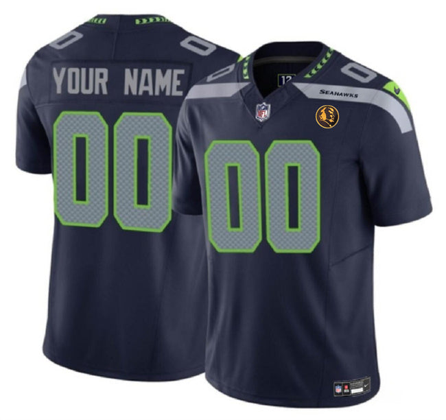 Custom Seattle Seahawks navy FUSE jersey