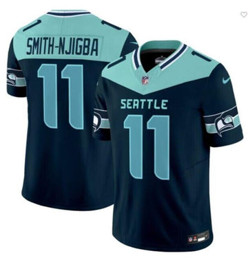 Custom Seattle Seahawks navy FUSE jersey