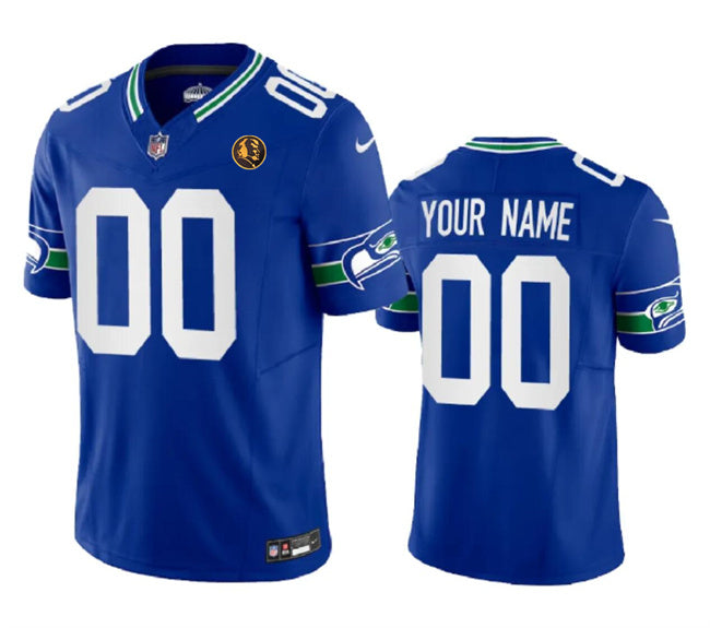 Custom Seattle Seahawks royal FUSE jersey