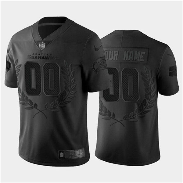 Custom Seattle Seahawks black jersey