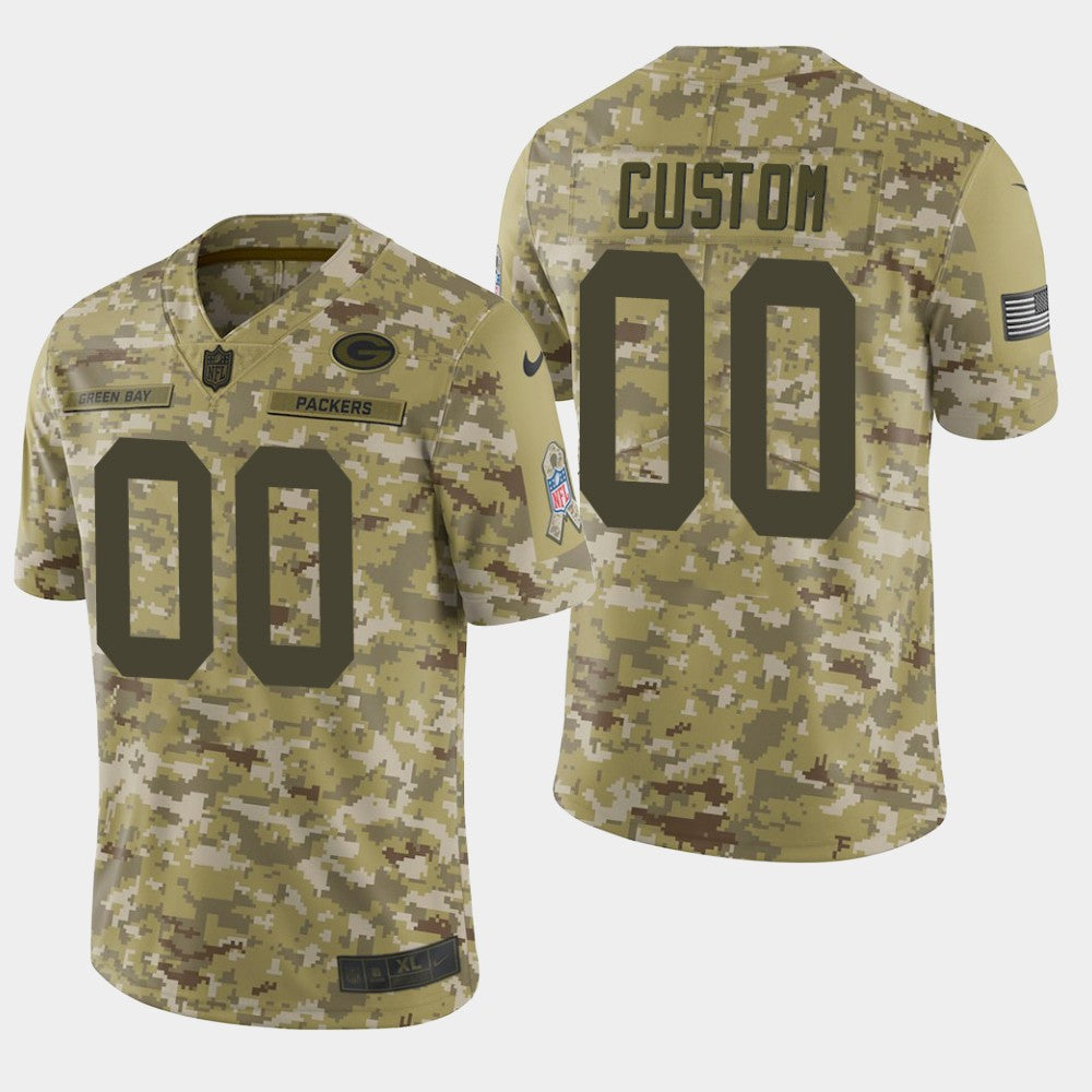 Custom Seattle Seahawks camo Salute To Service jersey