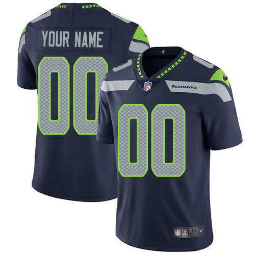 Custom Seattle Seahawks blue jersey