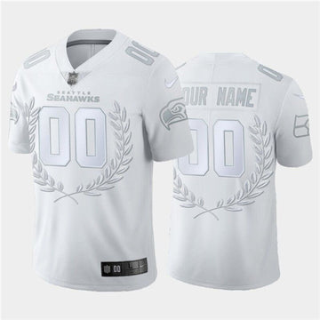 Custom Seattle Seahawks white jersey