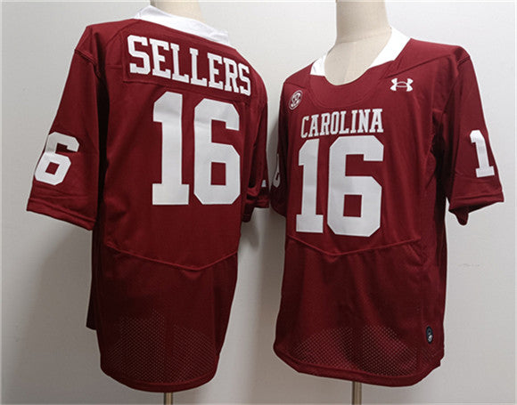LaNorris Sellers Garnet South Carolina Gamecocks jersey