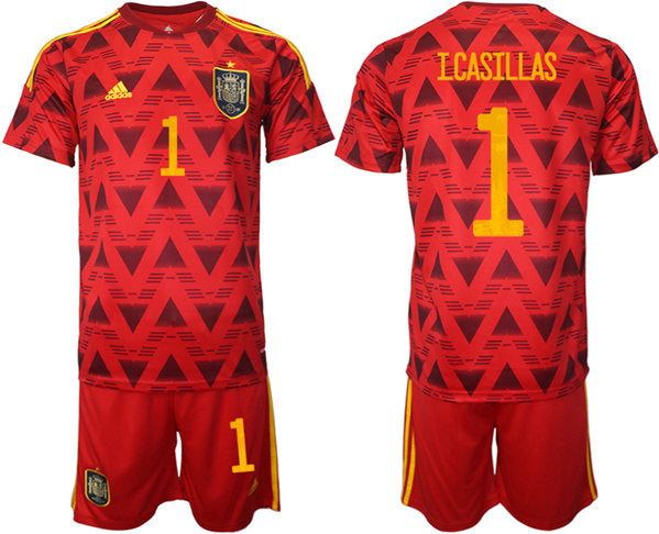 Iker Casillas Spain National Team red Home jersey