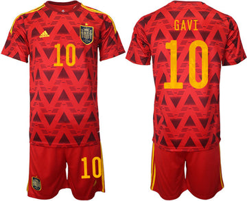 Gavi Spain National Team red Home jersey