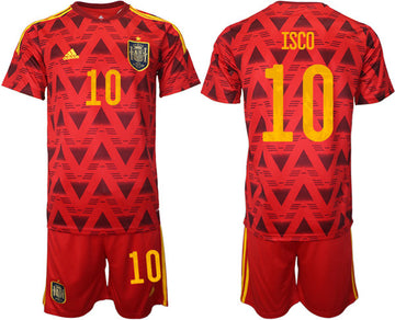 Isco Spain National Team red Home jersey