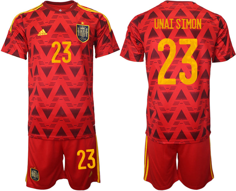 Unai Simon Spain National Team red Home jersey