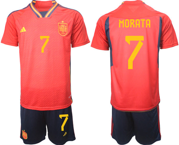 Morata Spain National Team red Home jersey