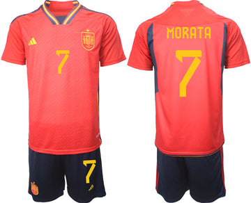 Morata Spain National Team red Home jersey