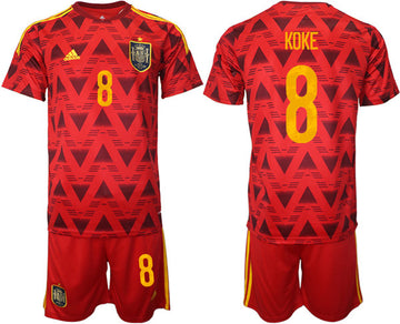 Koke Spain National Team red Home jersey
