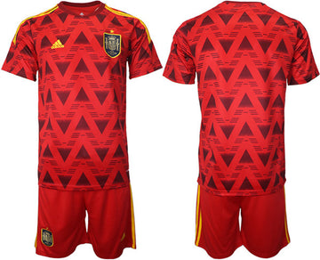 Custom Spain National Team red Home jersey