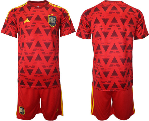 Custom Spain National Team red Home jersey