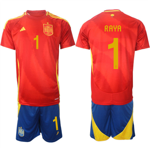 David Raya Spain National Team red Home jersey