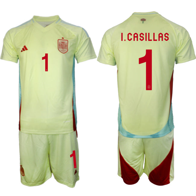 Iker Casillas Spain National Team yellow Away jersey
