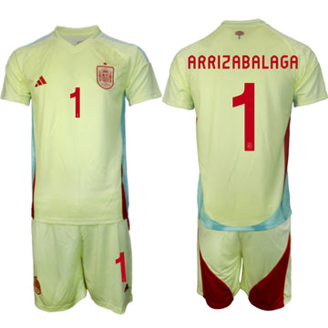 Kepa Arrizabalaga Spain National Team yellow Away jersey