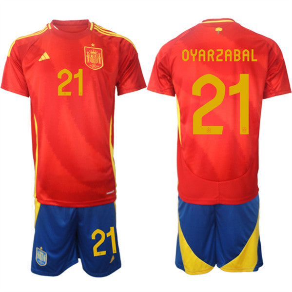 Mikel Oyarzabal Spain National Team red Home jersey