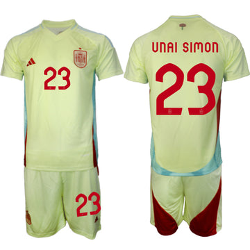Unai Simon Spain National Team yellow Away jersey