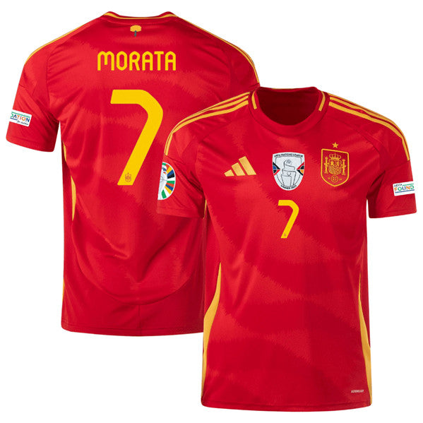 Alvaro Morata Spain National Team scarlet Home jersey
