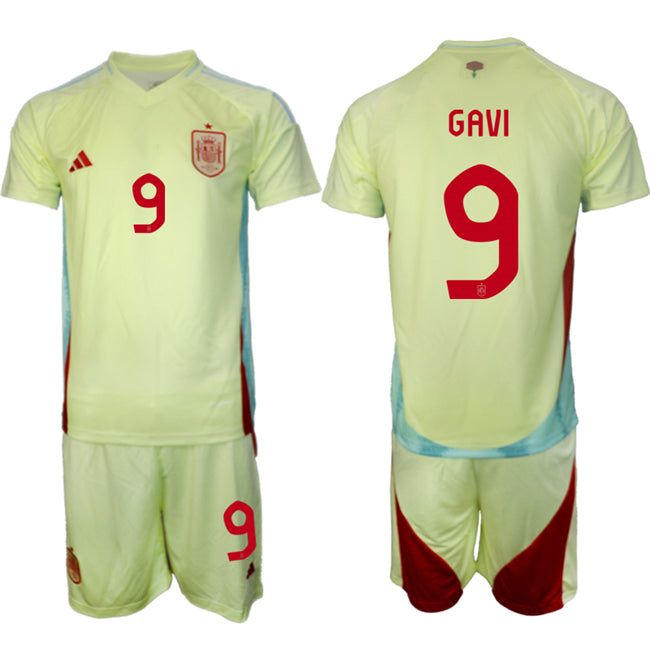 Gavi Spain National Team yellow Away jersey