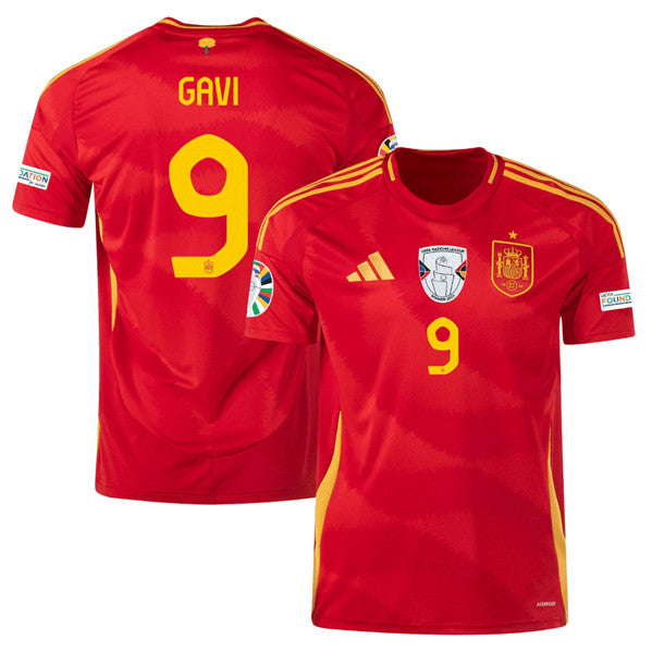 Gavi Spain National Team scarlet Home jersey