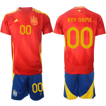 Custom Spain National Team red Home jersey