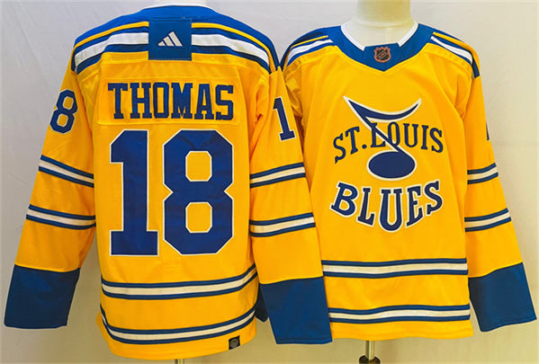 Robert Thomas St. Louis Blues yellow Reverse Retro jersey