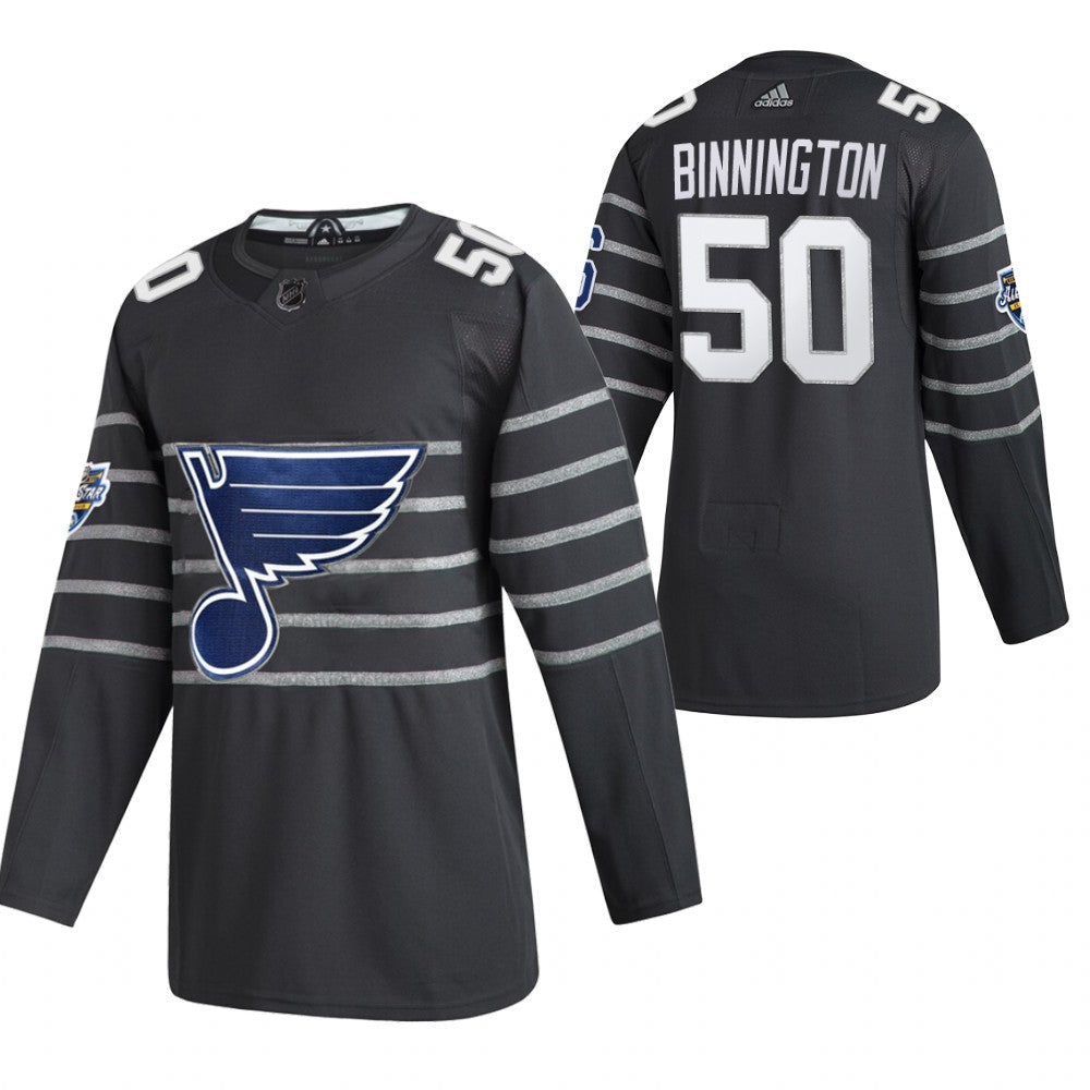 Jordan Binnington St. Louis Blues grey jersey