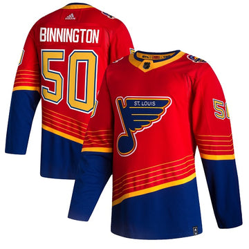 Jordan Binnington St. Louis Blues red Reverse Retro jersey