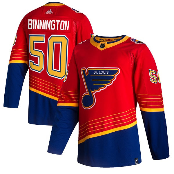 Jordan Binnington St. Louis Blues red Reverse Retro jersey
