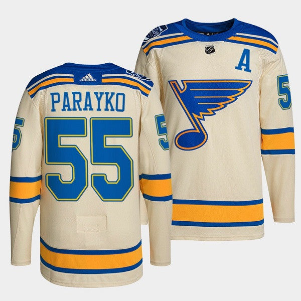 Colton Parayko St. Louis Blues cream Winter Classic jersey