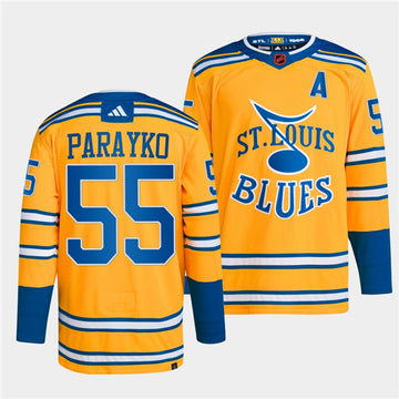 Colton Parayko St. Louis Blues yellow Reverse Retro jersey