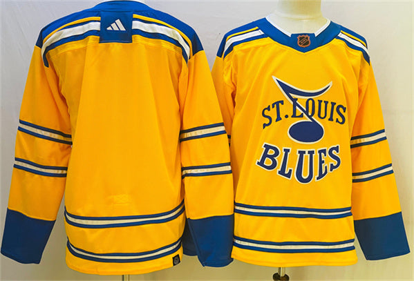 Custom St. Louis Blues yellow Reverse Retro jersey