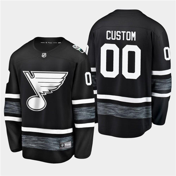Custom St. Louis Blues black All-Star jersey