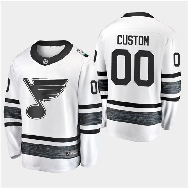 Custom St. Louis Blues white All-Star jersey