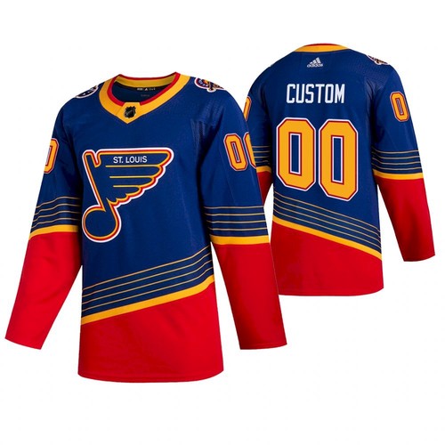 Custom St. Louis Blues blue Reverse Retro jersey