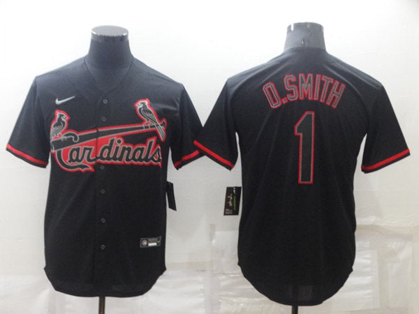 Ozzie Smith St. Louis Cardinals black Shadow jersey