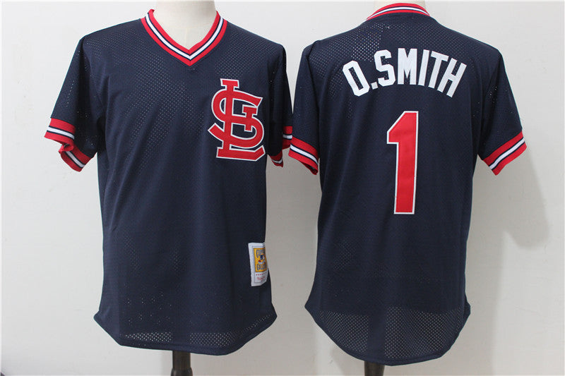 Ozzie Smith St. Louis Cardinals navy Authentic jersey