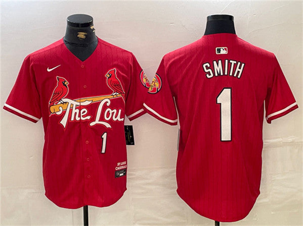 Ozzie Smith St. Louis Cardinals red City Connect jersey