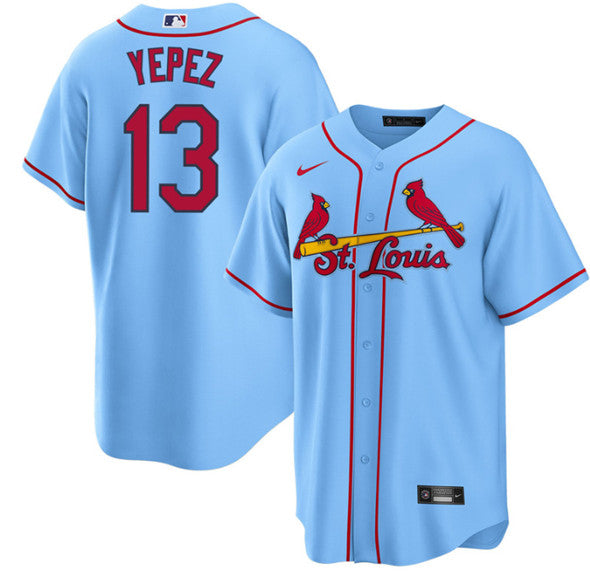 Juan Yepez St. Louis Cardinals blue jersey