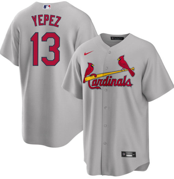 Juan Yepez St. Louis Cardinals gray jersey