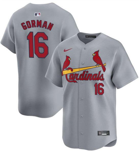 Nolan Gorman St. Louis Cardinals gray Away jersey