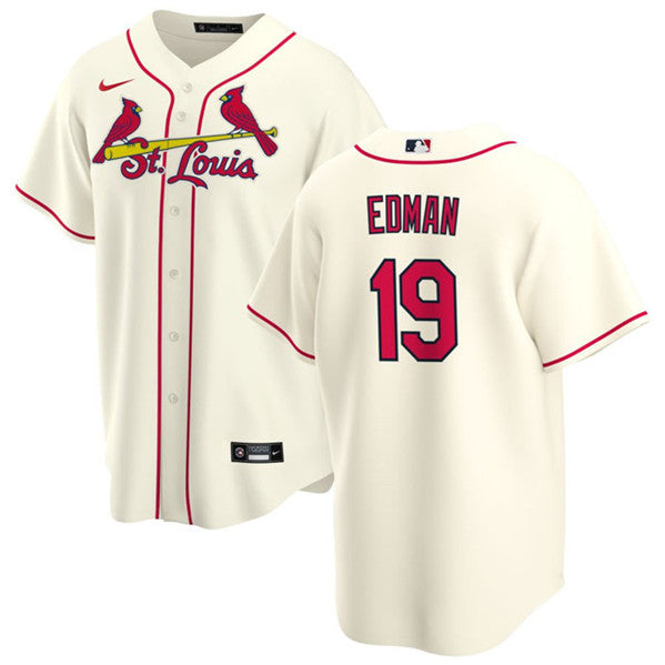 Tommy Edman St. Louis Cardinals cream jersey