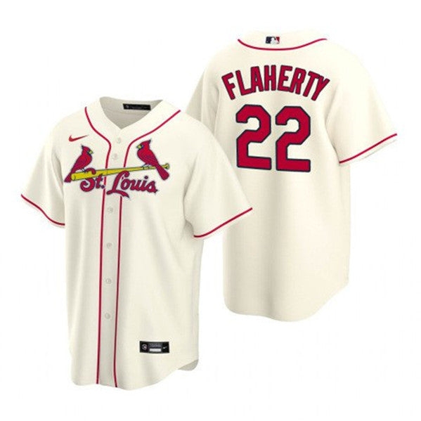 Jack Flaherty St. Louis Cardinals cream jersey