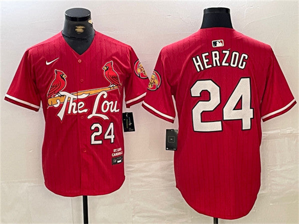 Whitey Herzog St. Louis Cardinals red City Connect jersey