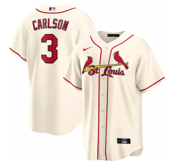 Dylan Carlson St. Louis Cardinals cream jersey