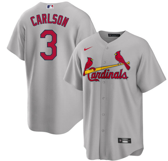 Dylan Carlson St. Louis Cardinals gray jersey